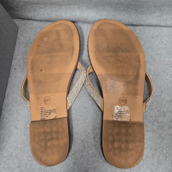 Torrid Rhinestone Flip Flop Sandals Size 10WW - Picture 4 of 5